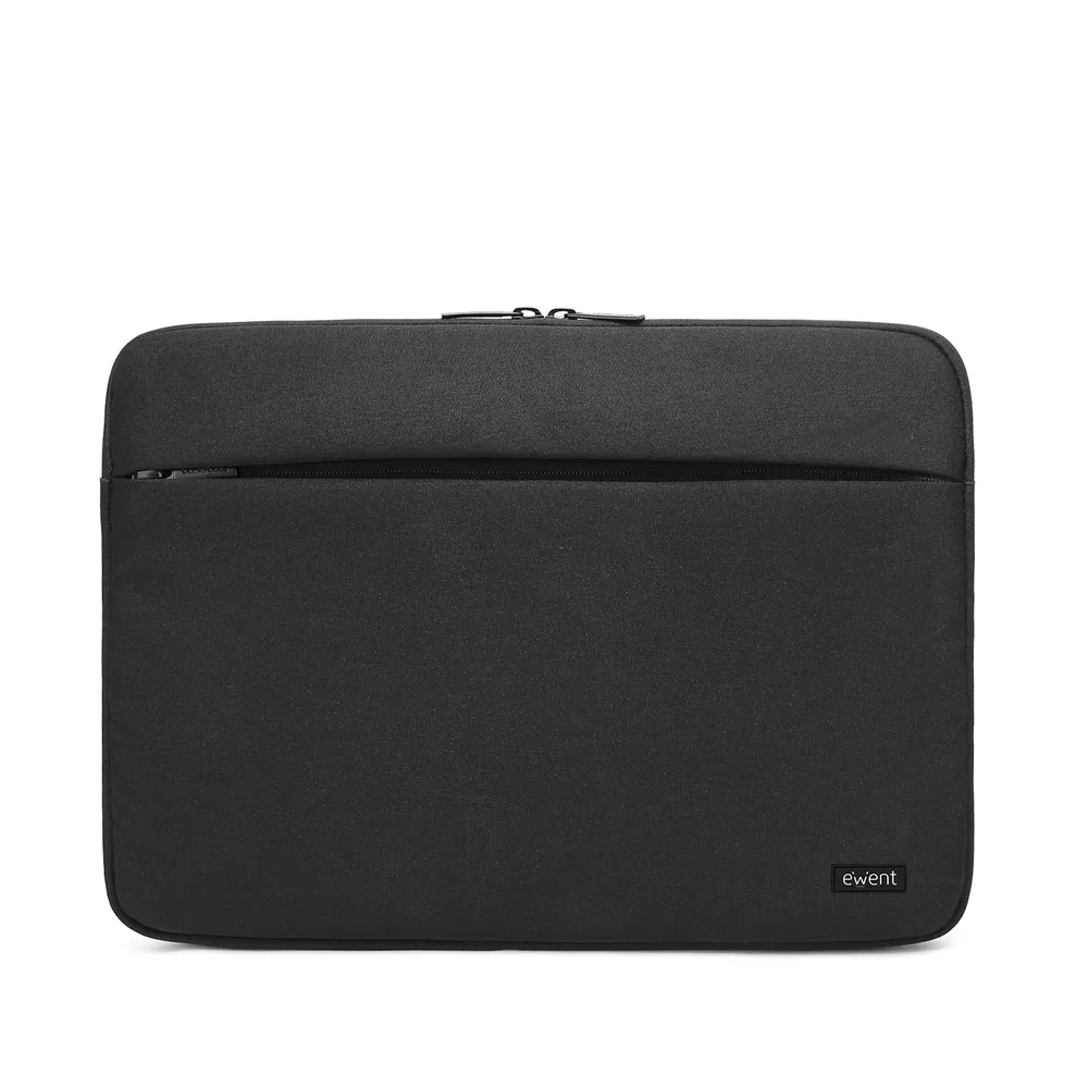 Ewent EW2521 City Sleeve 14.1″ Schwarze Tasche mit weichem Innenfutter und extra Fach