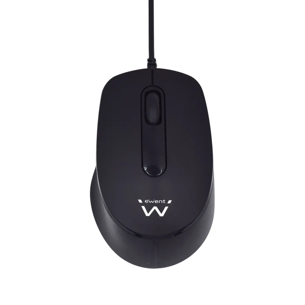 Maus Ewent EW3159 USB 1000DPI Ambidextrisch Schwarz Leiser Klick