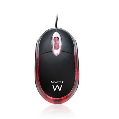 Ewent Kabelgebundene Maus, 1000 DPI, beidhändig tragbar, kompakt, 3 Tasten, USB Typ-A