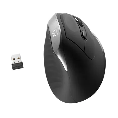 Ewent Kabellose Maus, 2400 DPI, vertikal, ergonomisch, 6 Tasten, Gummibeschichtung