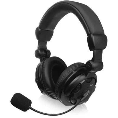 Ewent EW3564 kabelgebundene Stereo-Kopfhörer mit flexiblem Mikrofon und Lautstärkeregler schwarz