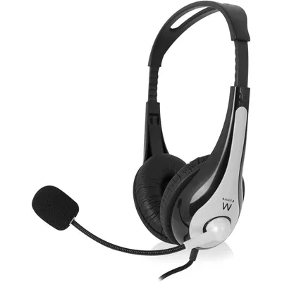 Ewent EW3565 Kopfhörer mit USB-Mikrofon, Weiß/Schwarz