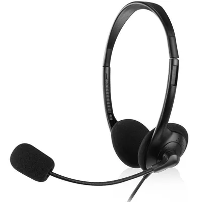 Ewent EW3567 Kopfhörer & Headset Kabelgebunden Kopfband Anrufe/Musik Schwarz