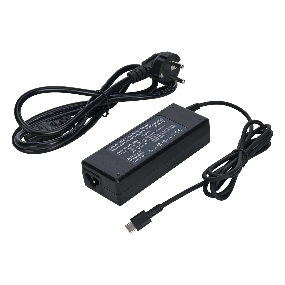Netzteil Ewent EW3982 USB Type-C 90W Power Delivery Schwarz Kompakt