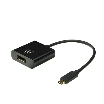 Ewent EW9825 USB Typ C auf DisplayPort Adapter 0,15m Stecker-Buchse Rechts