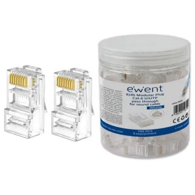 Ewent EasyConnect IM1206 Modularstecker RJ45 CAT6 U/UTP 100 Einheiten