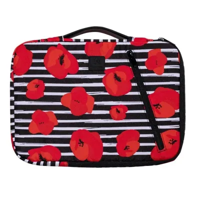 Notebook-Hülle EXACOMPTA Mohnblume 14 Zoll Polyester Recycelt Schwarz Rot