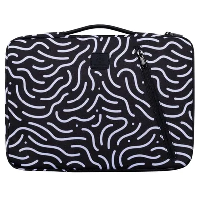 Notebook-Hülle Exacompta Moon 14 Zoll 285 g Polyester recycelt Schwarz Weiß