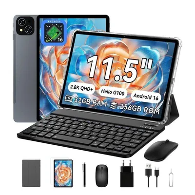 Tablet ExcitPower T12 Pro WiFi + 4G 11,5" 8GB 256GB Grau mit Tastatur und Stylus Pen