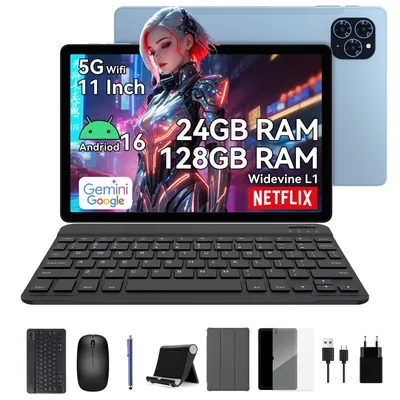 Tablet ExcitPower T90 WiFi 11" 8GB 128GB Blau con Teclado y Stylus Pen