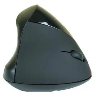 Exertis Connect Ergonomische vertikale Maus, für Rechtshänder, wireless, schwarz verhindert unnatürliches Drehen des