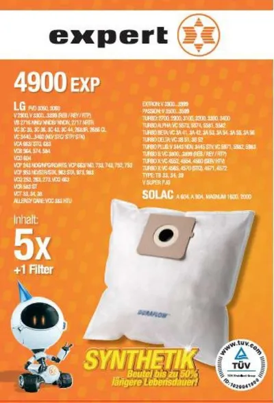 4900 EXP Staubsaugerbeutel
