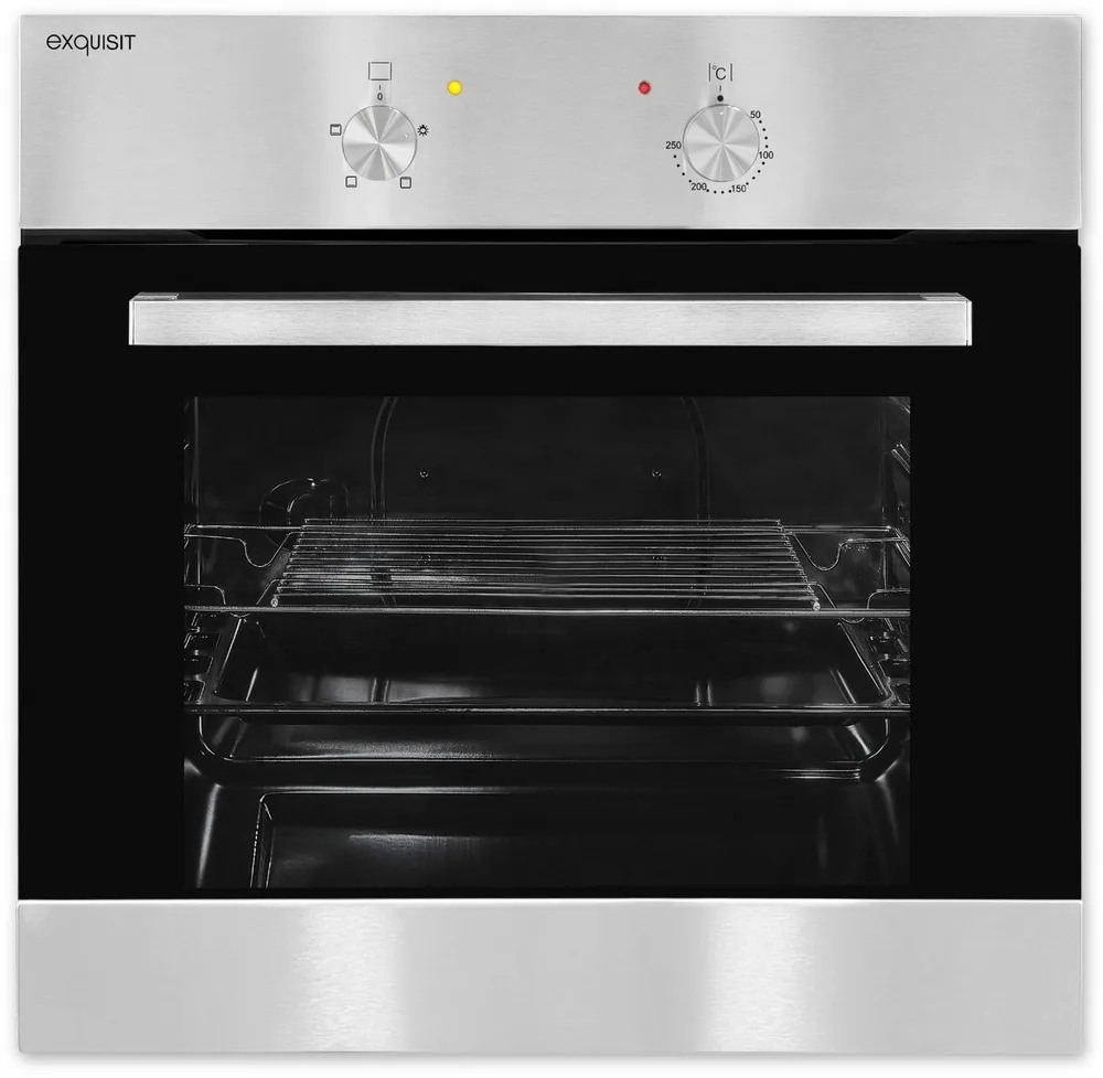 exquisit Einbaubackofen EBE 555-1.1, Klassisch, einfach kochen&backen mit allem drin:Grill,Licht,Backblech!
