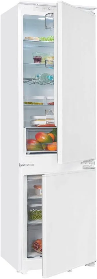 exquisit Einbaukühlgefrierkombination EKGC270-70-NF-010E, 178,2 cm hoch, 54 cm breit, NoFrost–keine Eisbildung = nie wieder abtauen, somit weniger Arbeit