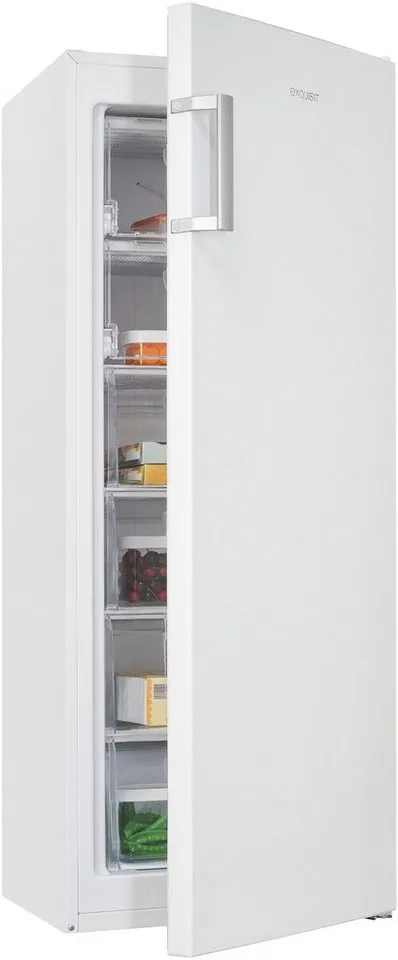 exquisit Gefrierschrank GS230-H-050C weiss, 144 cm hoch, 54 cm breit, Perfekt für Ihre Küche: flexibel, praktisch & klar strukturiert