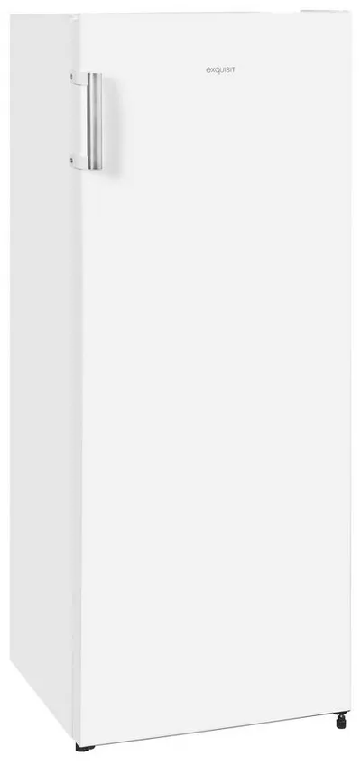 exquisit Gefrierschrank GS231-NF-H-010E weiss, 143,4 cm hoch, 56 cm breit, 4*-Gefrierschrank No Frost mit LED-Anzeige & praktischem Griff
