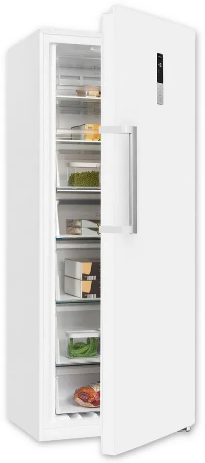 exquisit Gefrierschrank GS380-NF-H-050E weiss, 185,5 cm hoch, 71 cm breit, 380 L Gefrierschrank: No-Frost, 4-Sterne & flexibel mit LED-Licht