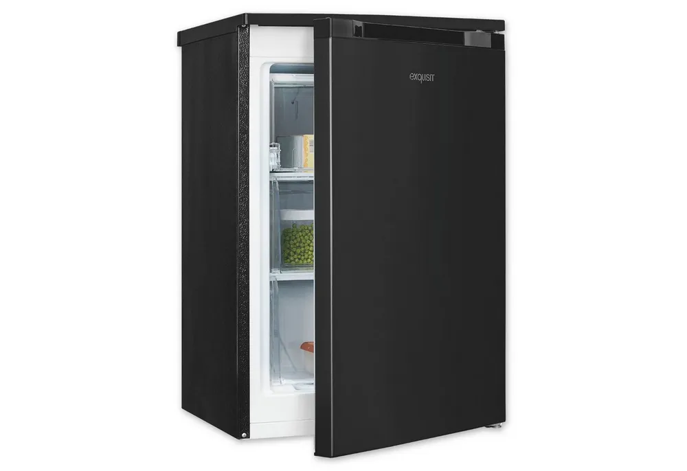 exquisit Gefrierschrank GS581-051C, 845 cm hoch, 549 cm breit, 85 Liter, 4-Sterne-Gefrieren, 39 dB, Türanschlag wechselbar, EEK: C