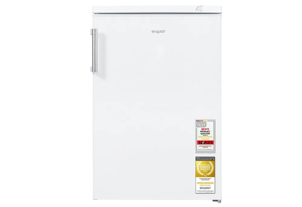 exquisit Gefrierschrank GS581-H-010D, 84.5 cm hoch, 56 cm breit, 85 l Nutzinhalt, Energieklasse D, 40 dB, 3 Schubladen
