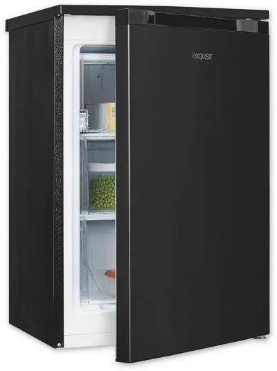 exquisit Gefrierschrank GS81-040B inoxlook-az, 85 cm hoch, 54,5 cm breit, Viel Platz, starke Gefrierleistung