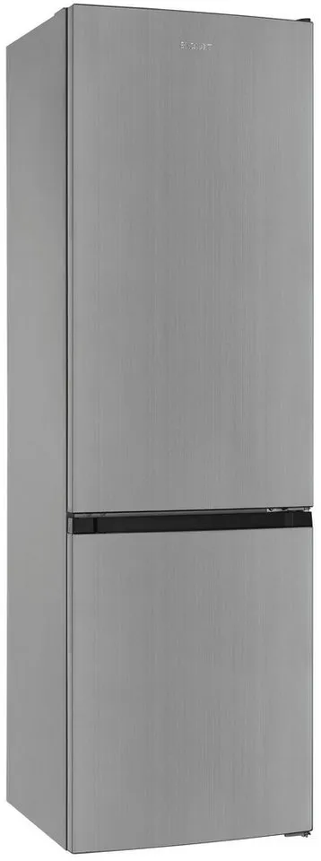 exquisit Kühl-/Gefrierkombination KGC265-70-040D inoxlook, 180 cm hoch, 54,5 cm breit