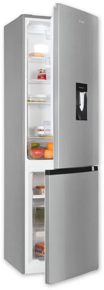 exquisit Kühl-/Gefrierkombination KGC265-70-NF-WS-040C, 180,5 cm hoch, 54 cm breit, EEK C, 251 L Nutzinhalt, NoFrost, Wasserspender