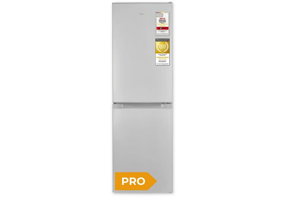 exquisit Kühl-/Gefrierkombination KGC5195-65-NF-330E, 157.5 cm hoch, 48.5 cm breit, No-Frost-Technik, LED-Beleuchtung, wechselbarer Türanschlag