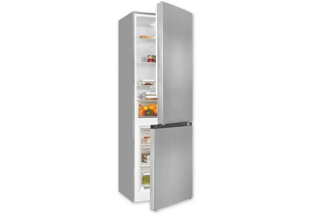 exquisit Kühl-/Gefrierkombination KGC5320-95-E-040C, 185.8 cm hoch, 60 cm breit, verstellbare Glasablagen, optischer Alarm, höhenverstellbare Füße