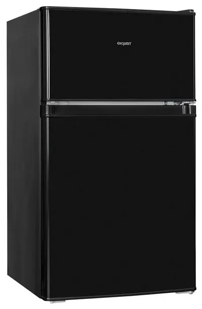 exquisit Kühl-/Gefrierkombination KGC90-30-E-040E schwarz KGC90-30-E-040E schwarz, 85 cm hoch, 47,5 cm breit