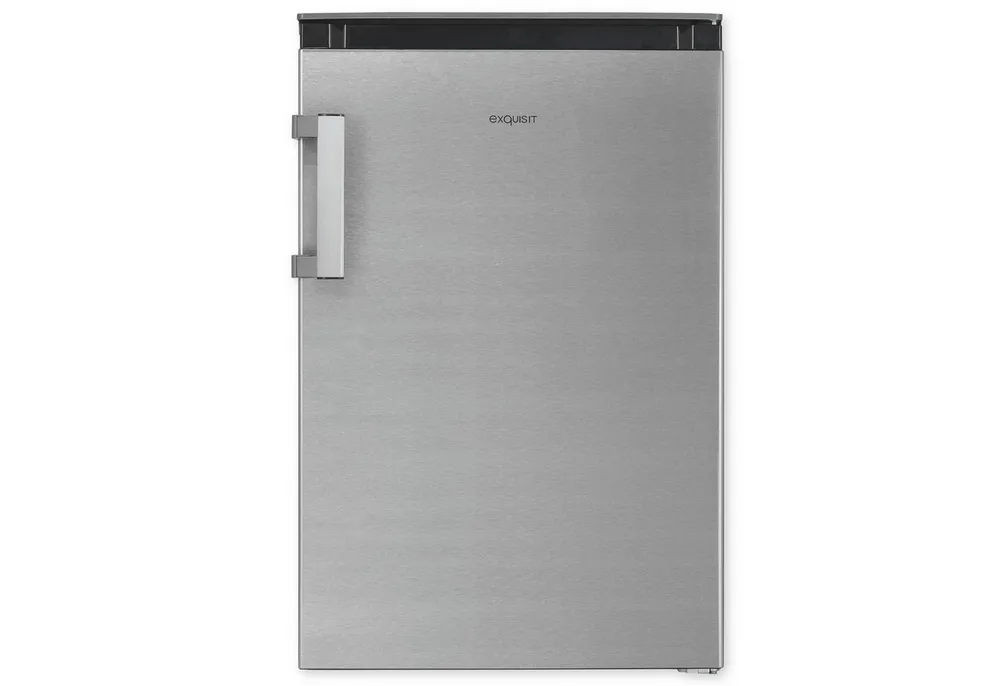 exquisit Kühlschrank KS16-4-HEA-090E Care inoxlook, 86,5 cm hoch, 54,5 cm breit, Kompakter Kühlschrank mit 4*-Gefrierfach, 106 l Kühlvolumen