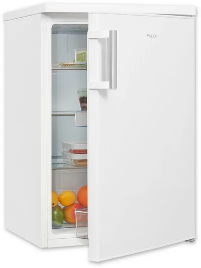 exquisit Kühlschrank KS16-V-H-010D weiss, 85,5 cm hoch, 56 cm breit, Platzsparend & praktisch: 133 L Kühlschrank mit LED-Beleuchtung