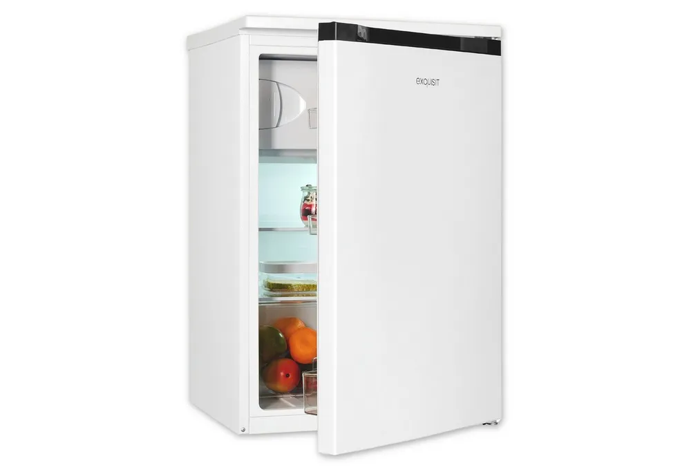 exquisit Kühlschrank KS516-4-051C, 84.5 cm hoch, 54.9 cm breit, Türanschlag wechselbar, Gemüsefach, Temperaturregelung