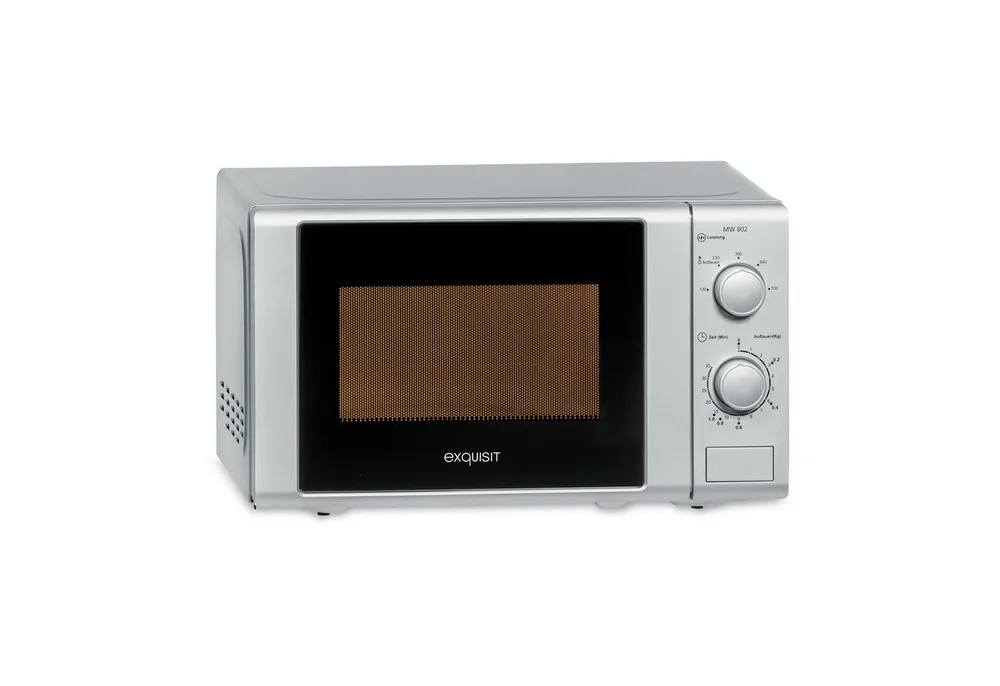 exquisit Mikrowelle MW 802, Mikrowelle, 20,00 l, 20 Liter, 25,5 cm Drehteller, inkl. Timer, einfach Bedienung, 700 Watt