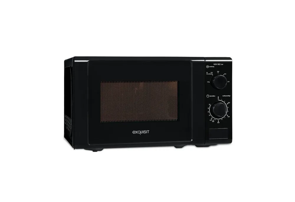 exquisit Mikrowelle MW 802, Mikrowelle, 20,00 l, 20 Liter, 25,5 cm Drehteller, inkl. Timer, einfach Bedienung, 700 Watt