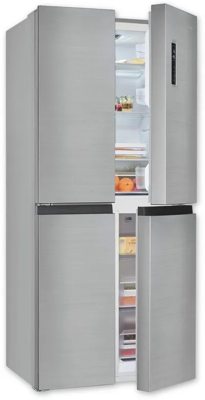 exquisit Multi Door MD425-150-040C inoxlook, 180 cm hoch, 79 cm breit