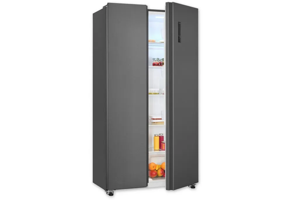 exquisit Side-by-Side SBS546-040D, 177 cm hoch, 91 cm breit, No Frost, Temperaturanzeige, Temperaturregelung, Innenbeleuchtung