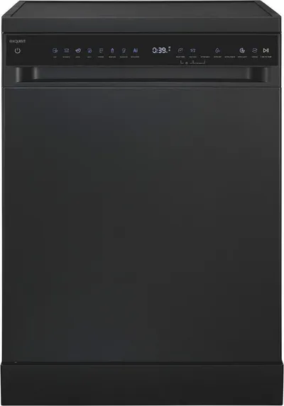 exquisit Standgeschirrspüler 9616 GSP9616-450B schwarz, 10,9 l, 16 Maßgedecke, 16 Maßgedecke & flüsterleise 44 dB – stark und angenehm ruhig