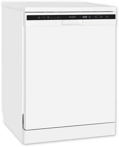 exquisit Standgeschirrspüler GSP6312-030D weiss, 12 Maßgedecke, Stand-/Unterbaugerät, 12 Maßgedecke – 6 Programme mit LED & Timer