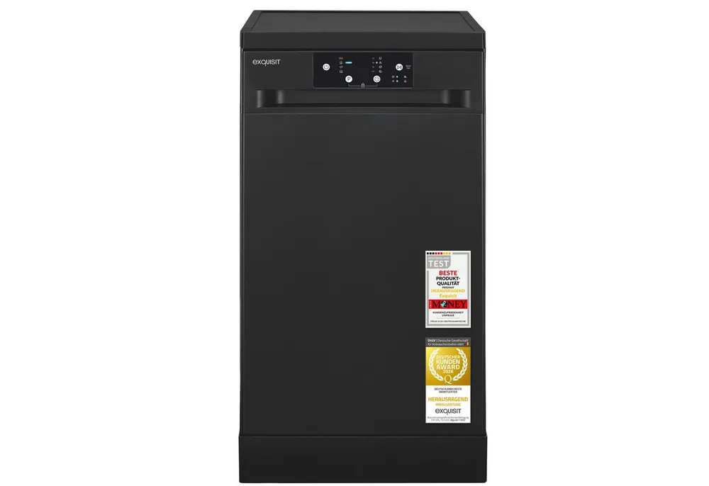 exquisit Standgeschirrspüler GSP9109-450D, 9 Maßgedecke, 4 Programme, Aquastop, Mehrfachschutz