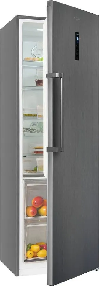 exquisit Vollraumkühlschrank KS360-V-HE-040D, 185 cm hoch, 60 cm breit, 359 L Vollraumkühlschrank: No-Frost, flexibel & mit LED-Innenlicht