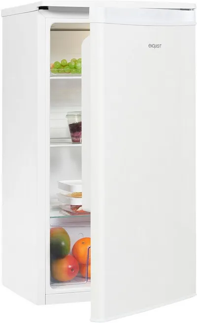 exquisit Vollraumkühlschrank KS85-V-0O91E weiss, 84,3 cm hoch, 45 cm breit, Perfekte Kühlung für Obst, Gemüse & Getränke – kompakt und vielseitig