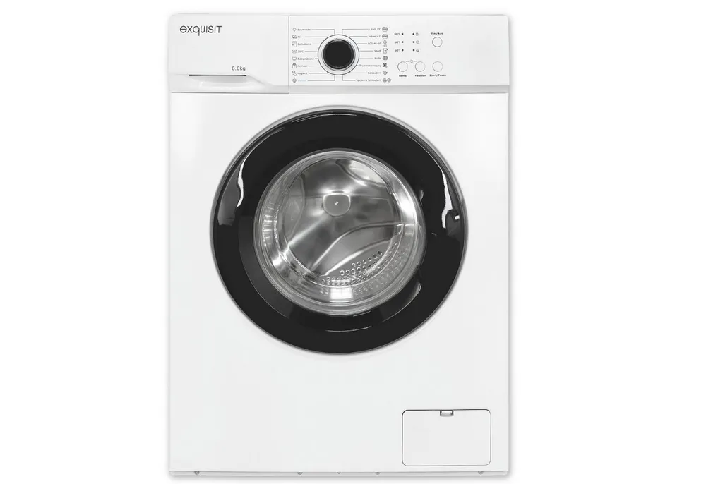 exquisit Waschmaschine WA56110-020A, 6 kg, 1000 U/min, Zuverlässige 6-kg-Waschmaschine mit einfacher Bedienung