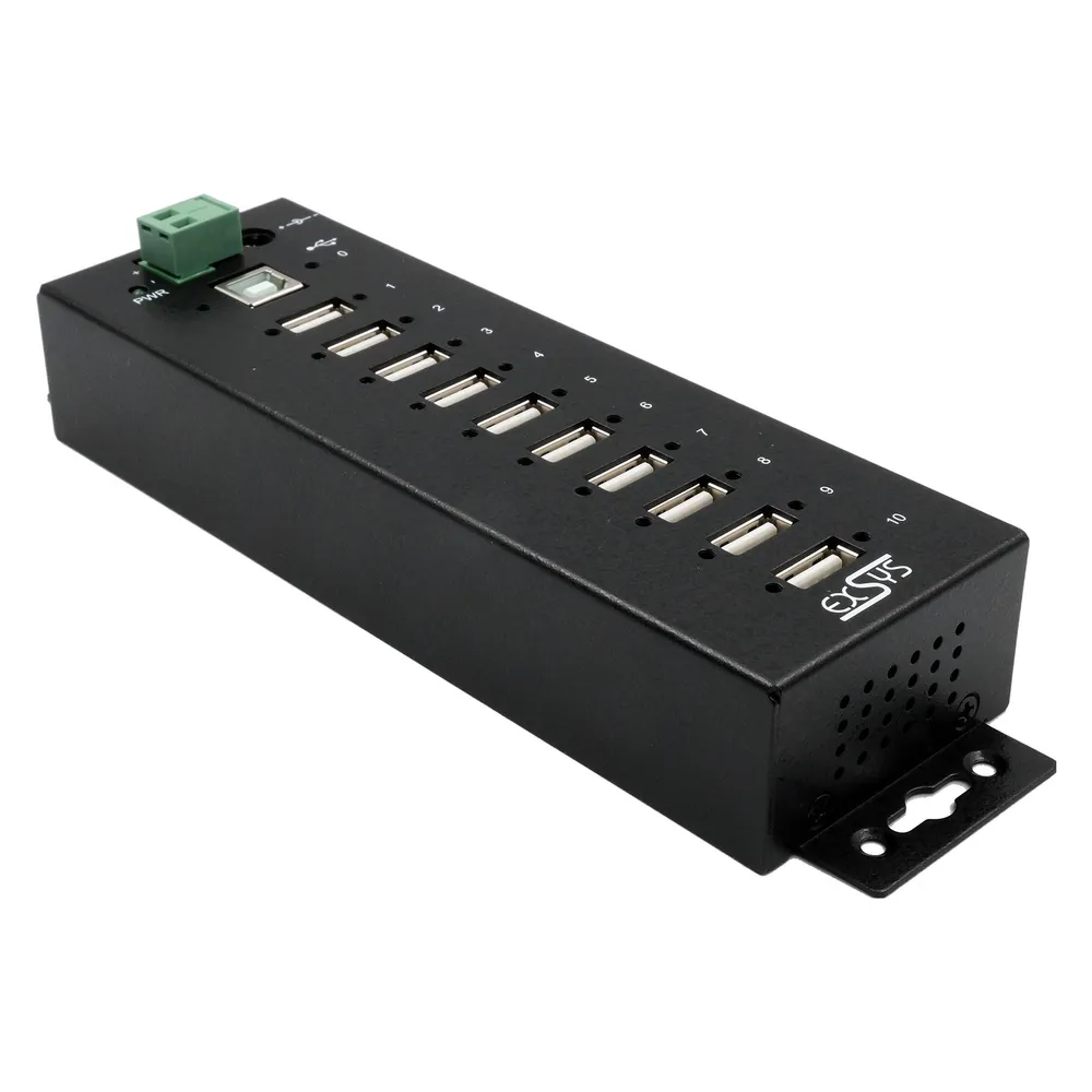 Exsys Industrial USB 2.0 Hub 10-Port