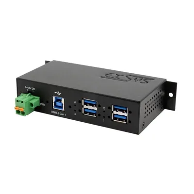 Hub EXSYS 4 Ports 5000 Mbit/s USB 3.2 Gen 1 EX-1185HMVS-2 Metall Schwarz 1,5 m