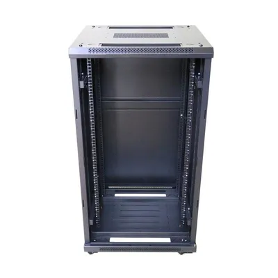 Rackschrank Extralink 22U 600x600 Schwarz auf Füßen