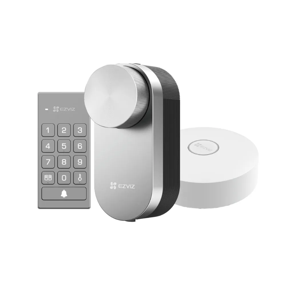 EZVIZ Smart Lock DL01 Pro + DL01CP Tastatur + A3 Gateway - Silber