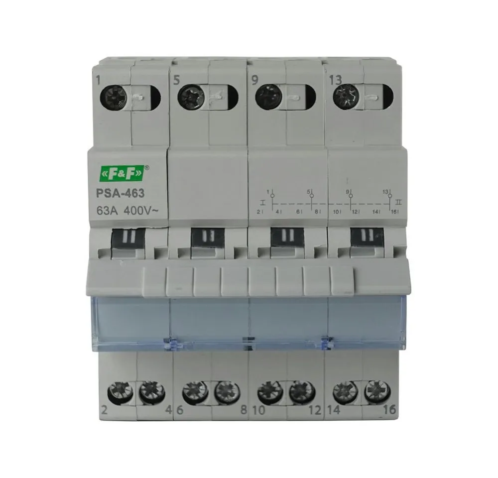 F&F Netzumschalter Umschalter Netz Aggregat 1-0-2 63A 4-polig PSA-463 Netzteil