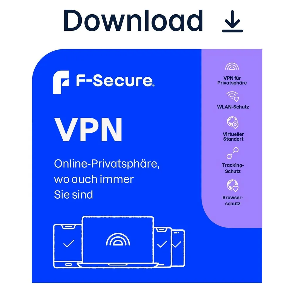 Antivirus F-Secure 3 Geräte 1 Jahr Abonnement