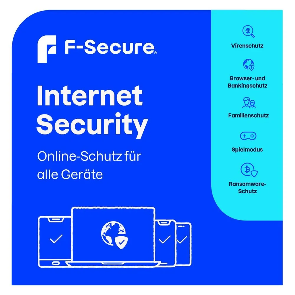 Software F-Secure Internet Security 1 Lizenz Multiplattform Download