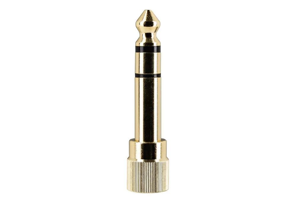 FAME Kopfhörer (Audio 6,35mm Adapter, Gold, Kopfhörer Adapter)